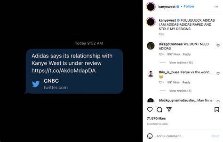 Adidas Drops Kanye West After ‘Unacceptable & Hateful’ Antisemitic Remarks