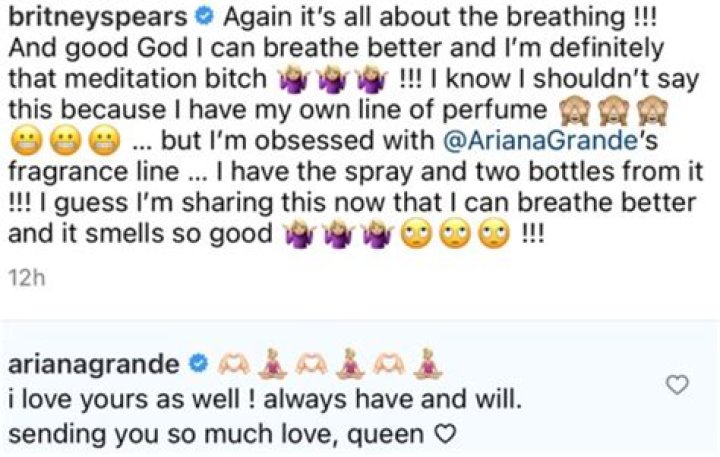 Ariana Grande & Britney Spears Share Love For Each Other On Instagram – Hollywood Life