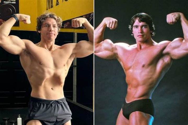 Arnold Schwarzenegger’s Son Joseph Baena Shows Off His Muscles As He Flexes At The Gym