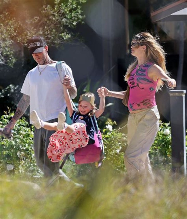 Behati Prinsloo Posts Rare Photo Of Adam Levine With Daughters For Father’s Day Tribute