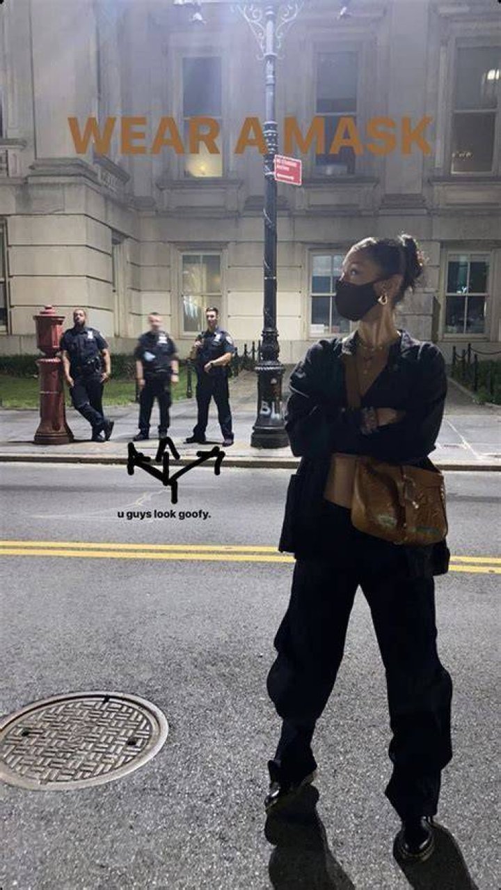 Bella Hadid Flips Off The NYPD For Not Wearing Masks: ‘You Guys Look Goofy’ — Pics