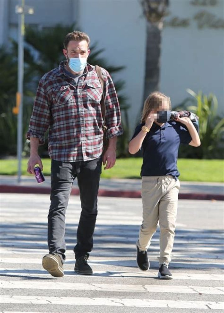 Ben Affleck Rocks Plaid Shirt While Out With Son Samuel, 10, In His New Tesla – Photos