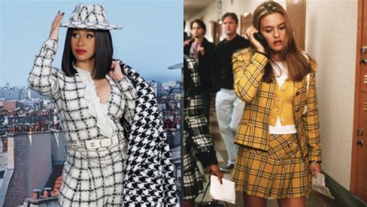 Cardi B & Kulture Match In Blue Plaid Skirtsuits & Channel ‘Clueless’ – Hollywood Life