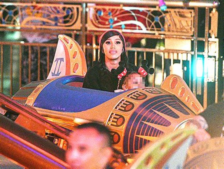 Cardi B’s Kulture Visits Disneyland In A Balenciaga Outfit