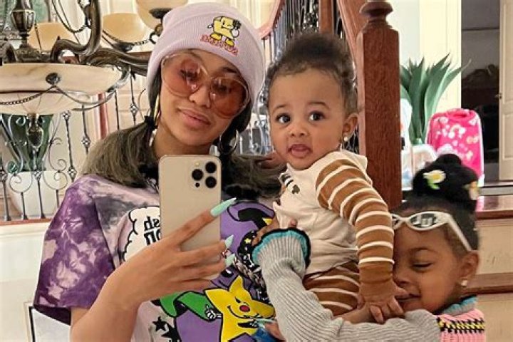 Cardi B Wears Cutout Top & Snuggles Up To Son Wave, 10 Months, In Cute Video