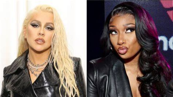 Christina Aguilera Gives Megan Thee Stallion A Kiss At The Super Bowl – Hollywood Life