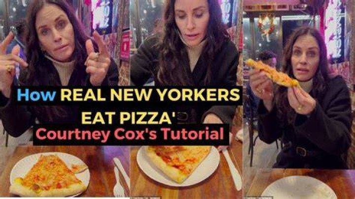 Courteney Cox Jokes About How ‘Real New Yorkers Eat Pizza’: Video – Hollywood Life