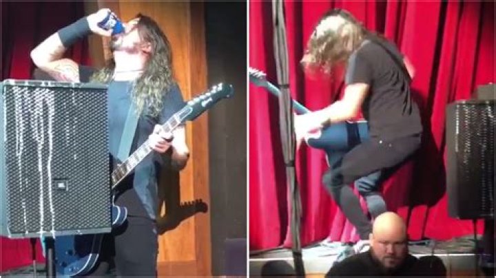 Dave Grohl Falls Offstage…Again…In Las Vegas After Chugging A Beer – Hollywood Life