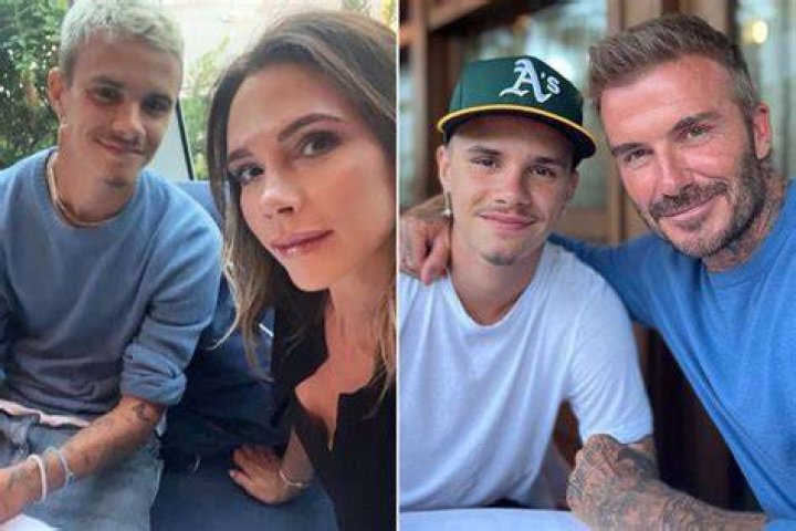 David Beckham’s Look-Alike Son Romeo, 17, Is As Tall As His Dad As Both Do A Shirtless Workout — Video