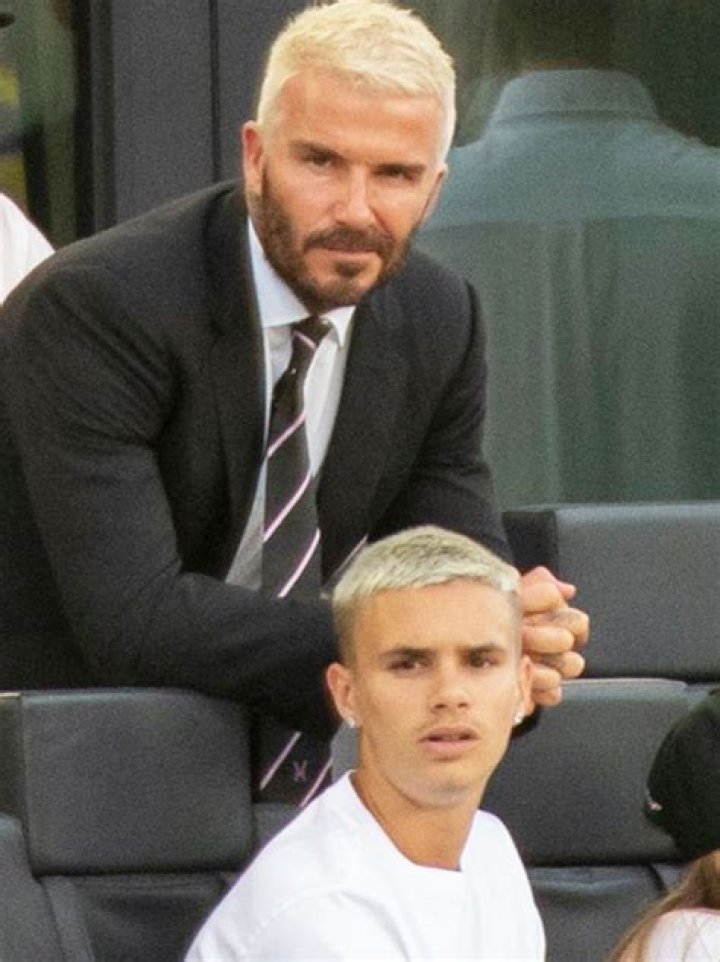 David Beckham & Son Romeo Rock Matching Bleached Blonde Hairstyles – Hollywood Life