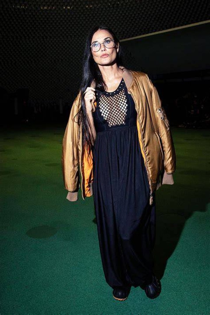 Demi Moore, 58, Rocks Sheer Plunging Jumpsuit At Paris Fashion Week With Daughter Scout