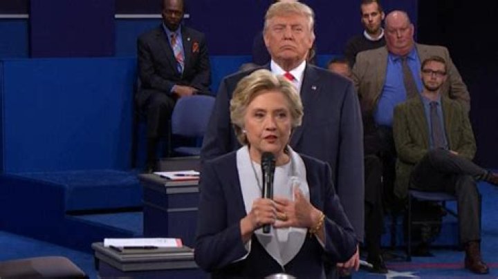 Donald Trump Lurking At 2nd Presidential Debate — SEE PICS