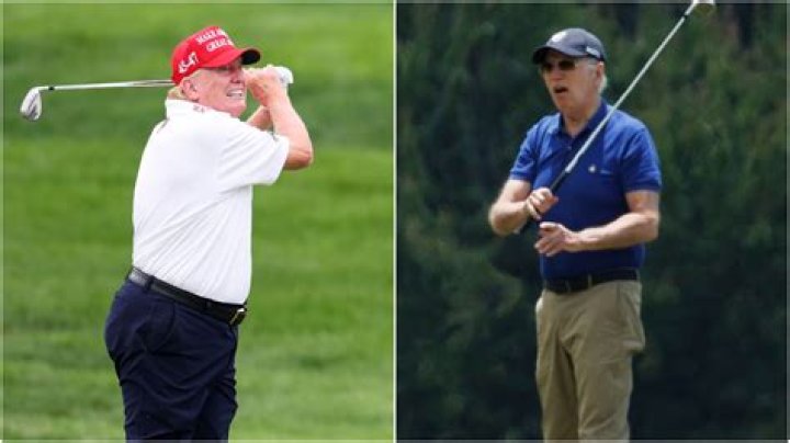 Donald Trump Shades Joe Biden While Playing Golf At His Course — Watch