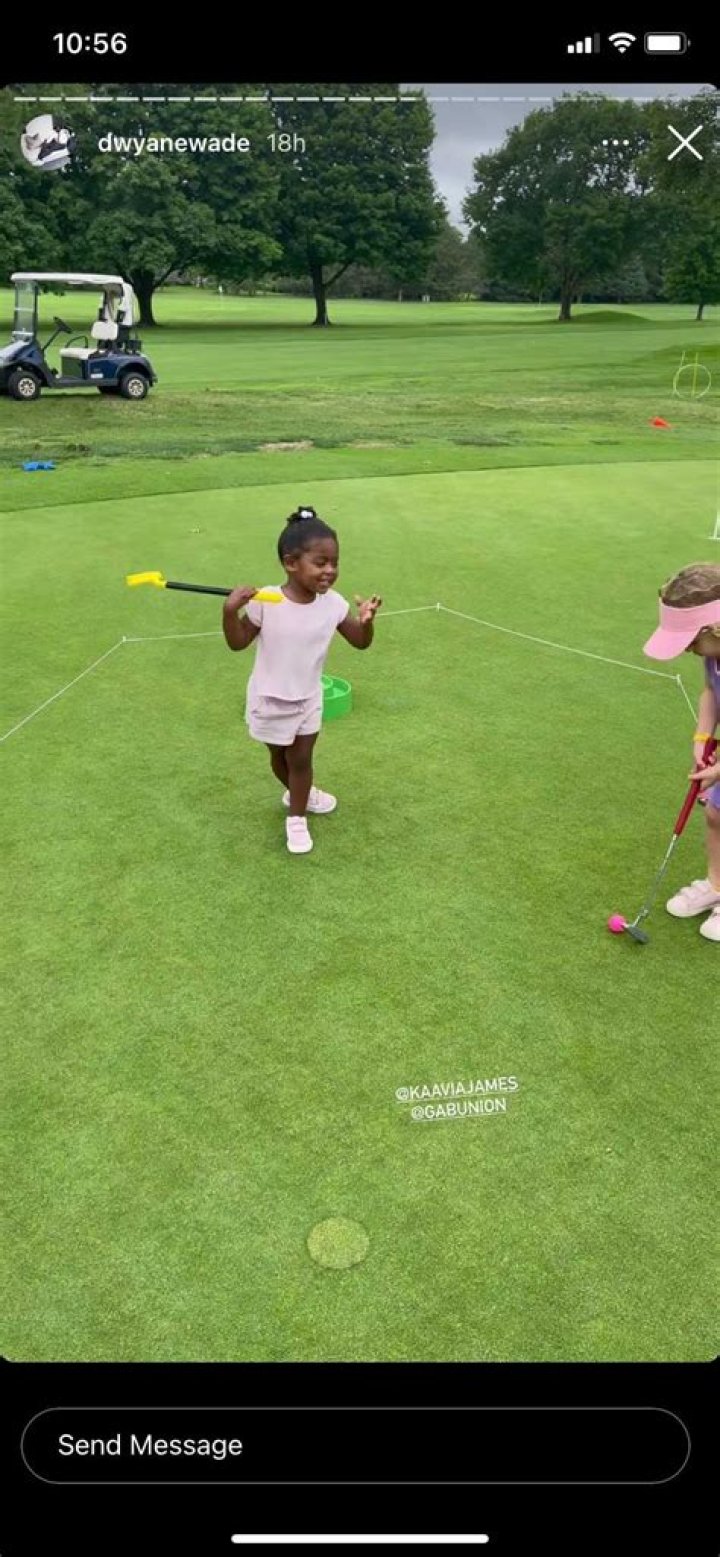Dwyane Wade Shares Precious Video Of Daughter Kaavia, 2, Playing Golf For The First Time — Watch