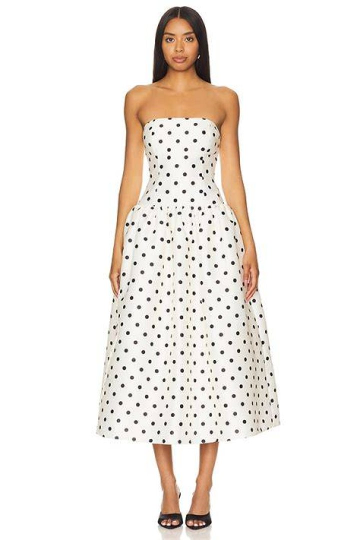 Gabrielle Union, 47, Stuns In Strapless Polka Dot Dress While Cuddling Up To Dwyane Wade