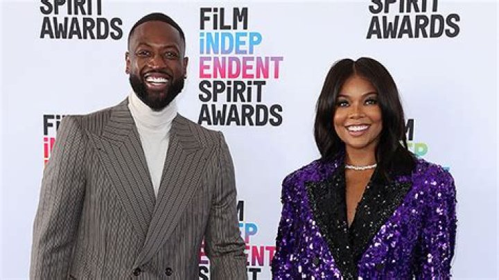 Gabrielle Union Stuns In Purple Sequin Blazer Dress With Dwyane Wade: Photos