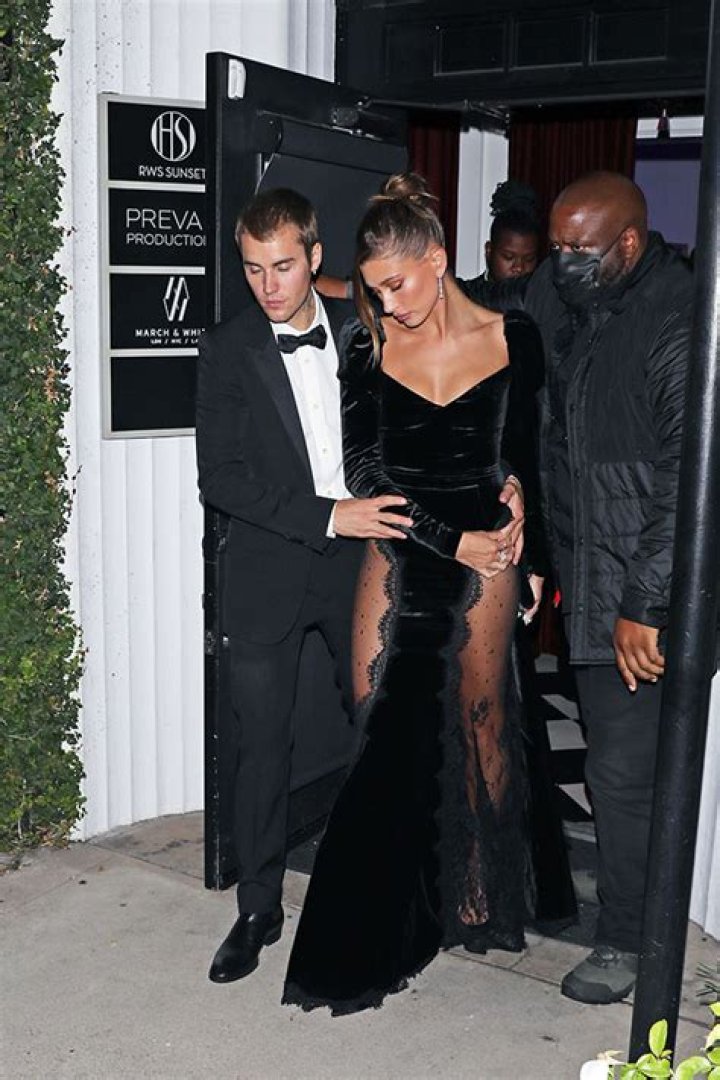 Hailey Baldwin’s Velvet Slit Dress – See Photos – Hollywood Life