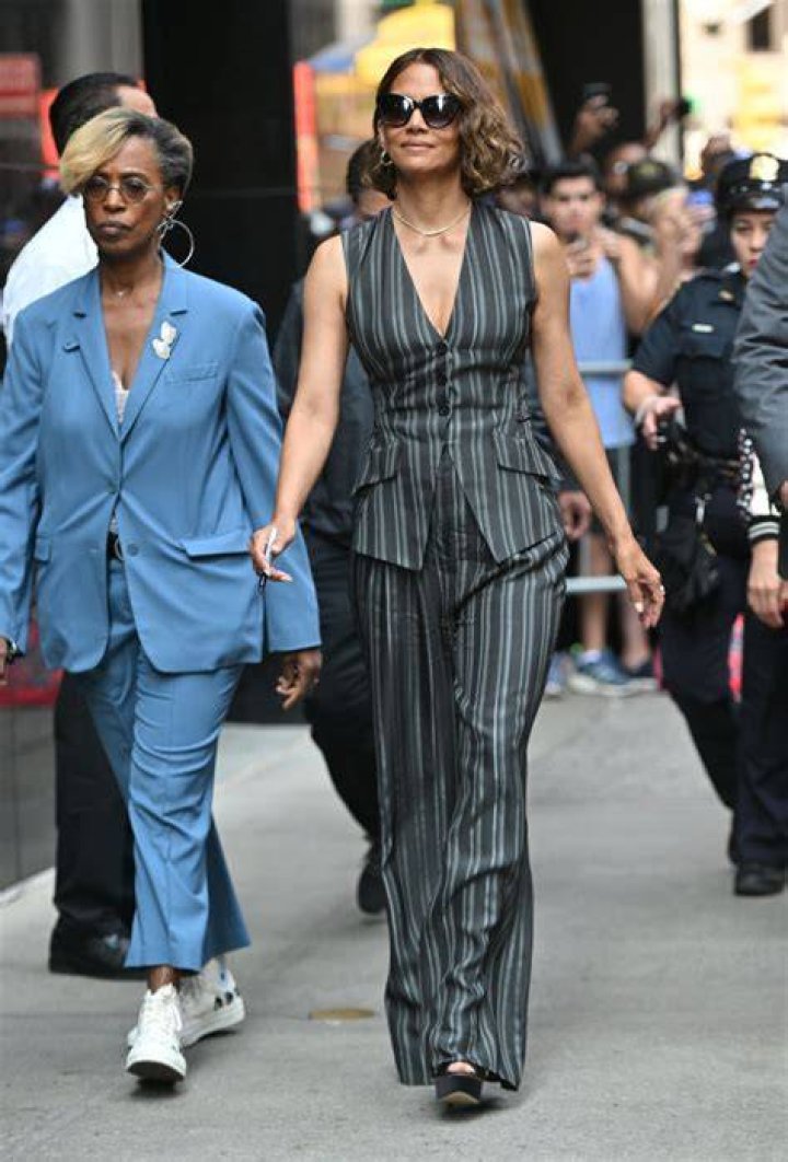 Halle Berry Wears ‘Dope’ Bikini Top & Pants Combo In Backyard