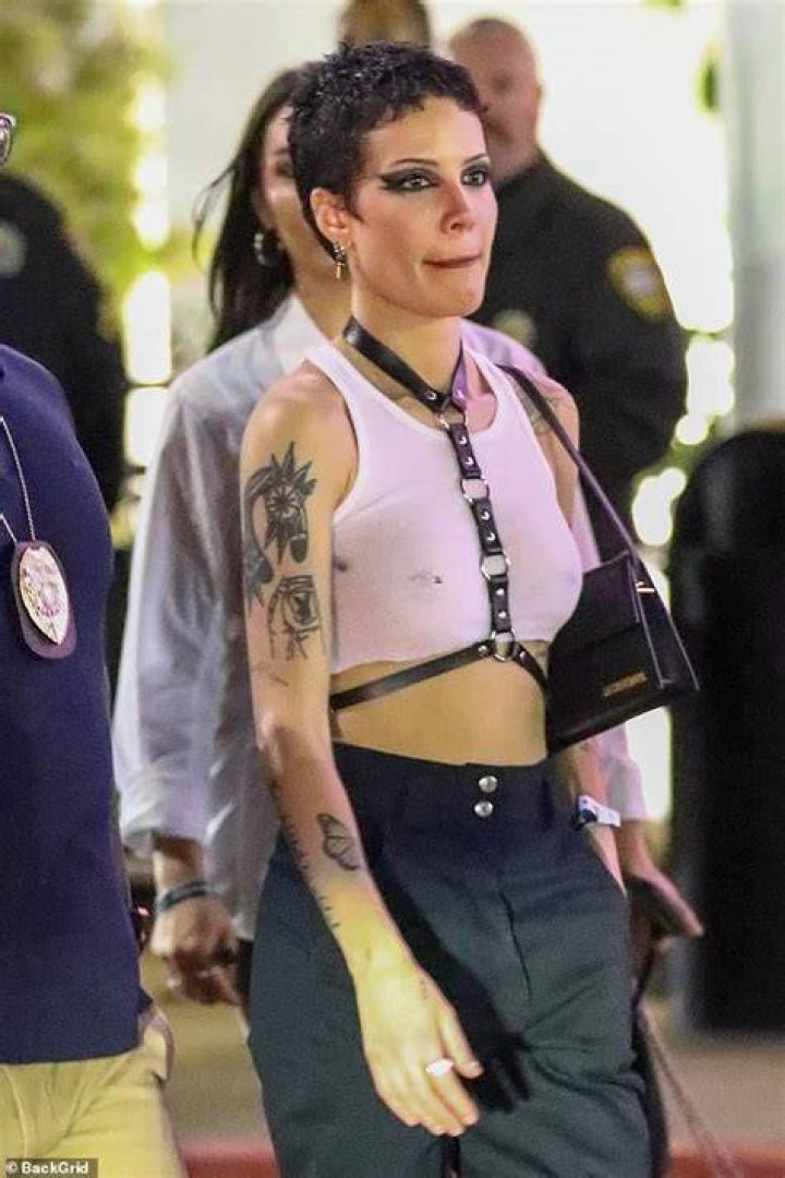 Halsey’s Nip Slip: Risks Wardrobe Malfunction In Crazy Plunging Dress — Pic