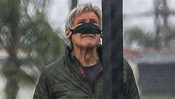 Harrison Ford, 77, Wears His Face Mask Over Just His Nose In Hilarious Pic While Out Getting Coffee
