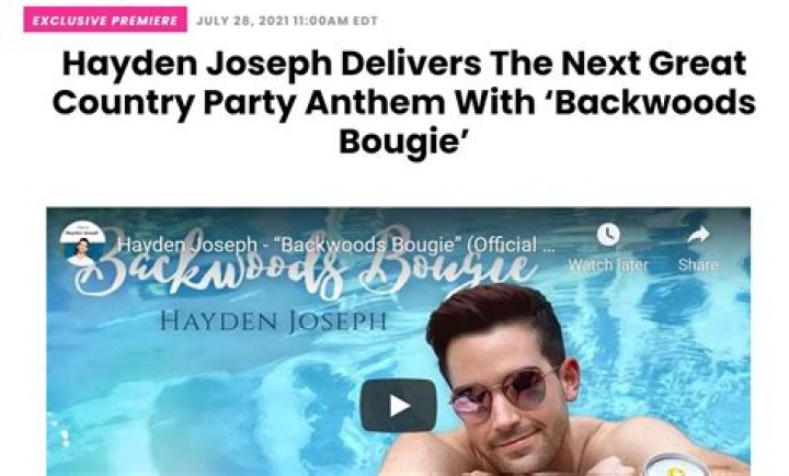 Hayden Joseph Delivers The Next Great Country Party Anthem With ‘Backwoods Bougie’