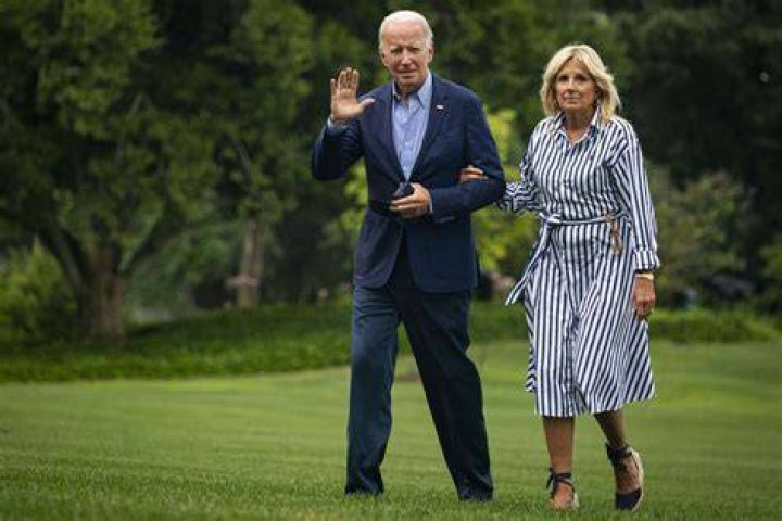 Joe & Jill Biden Dress Down In Jeans For Walk With New Puppy Commander — Photos