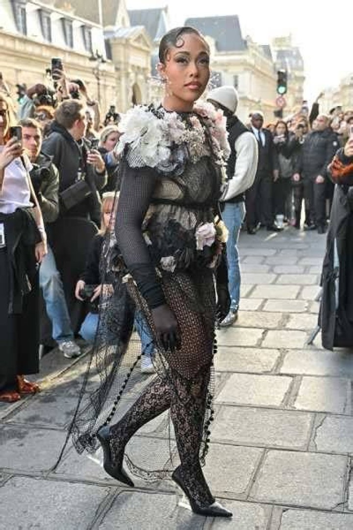 Jordyn Woods Stuns in Skintight See-Through Outfit at Paris Fashion Week With Kylie Jenner & More Celebs