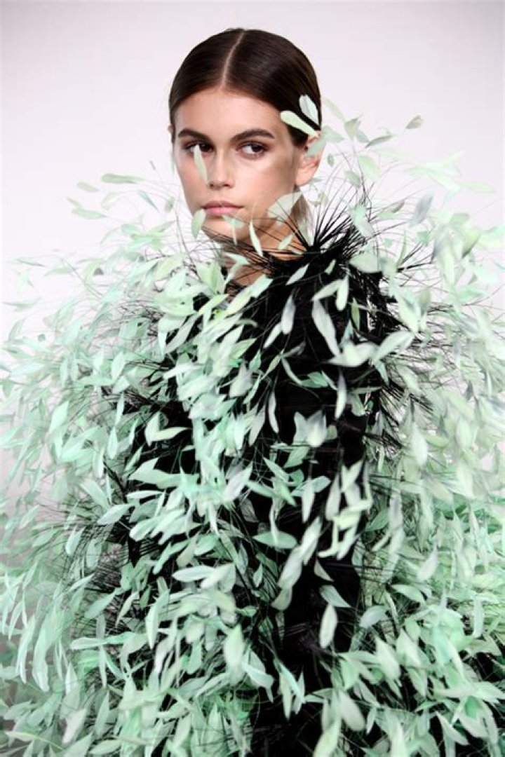 Kaia Gerber Becomes A Christmas Tree While Walking In Givenchy Fashion Show In Paris