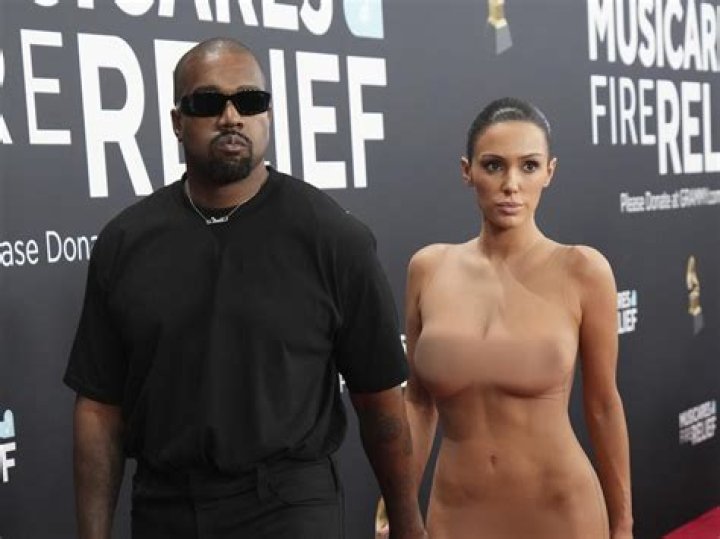 Kanye West’s Wife Bianca Censori Stuns in Blue Backless Lace Bodysuit on Movie Date