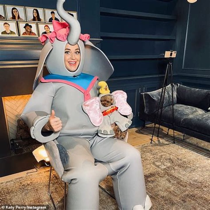 Katy Perry Channels Dumbo’s Mom In Massive Elephant Costume For ‘Disney Family Singalong’