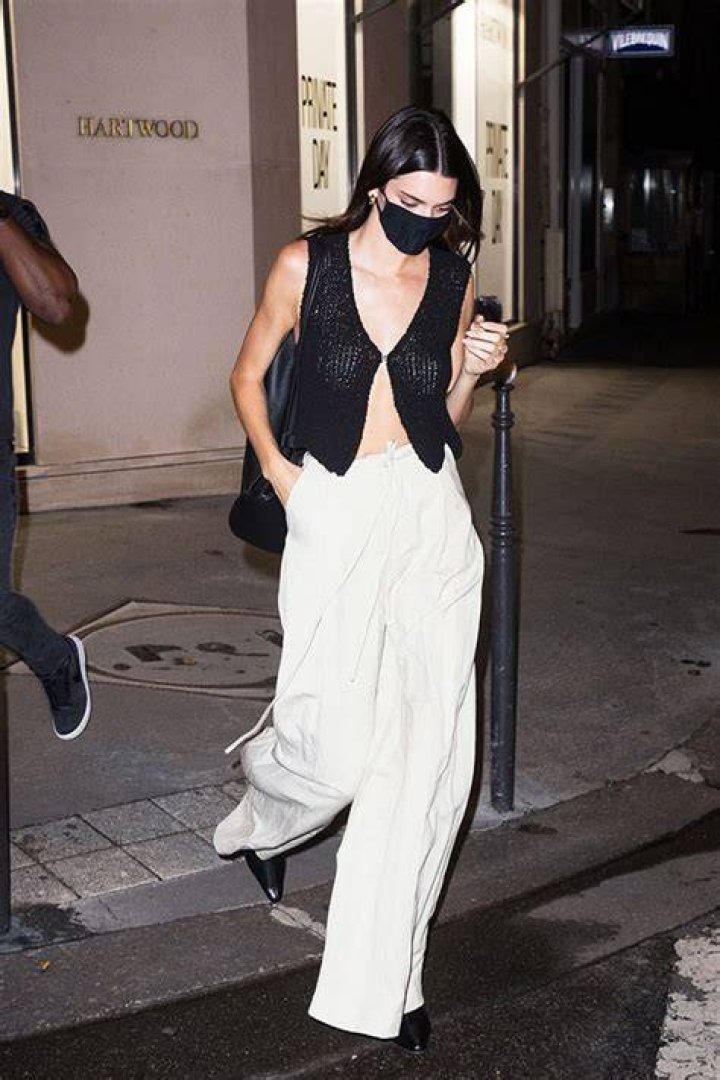 Kendall Jenner Rocks Extremely Daring Crochet Top Held Together By Small Buckle — Photo