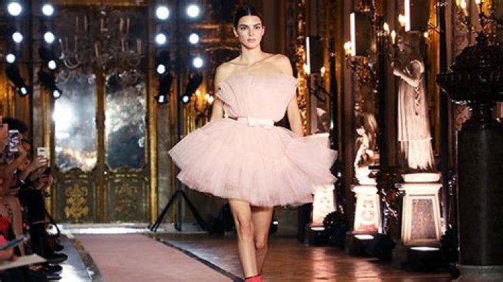 Kendall Jenner Wows In Pink Dress On Giambattista Valli Runway – Hollywood Life