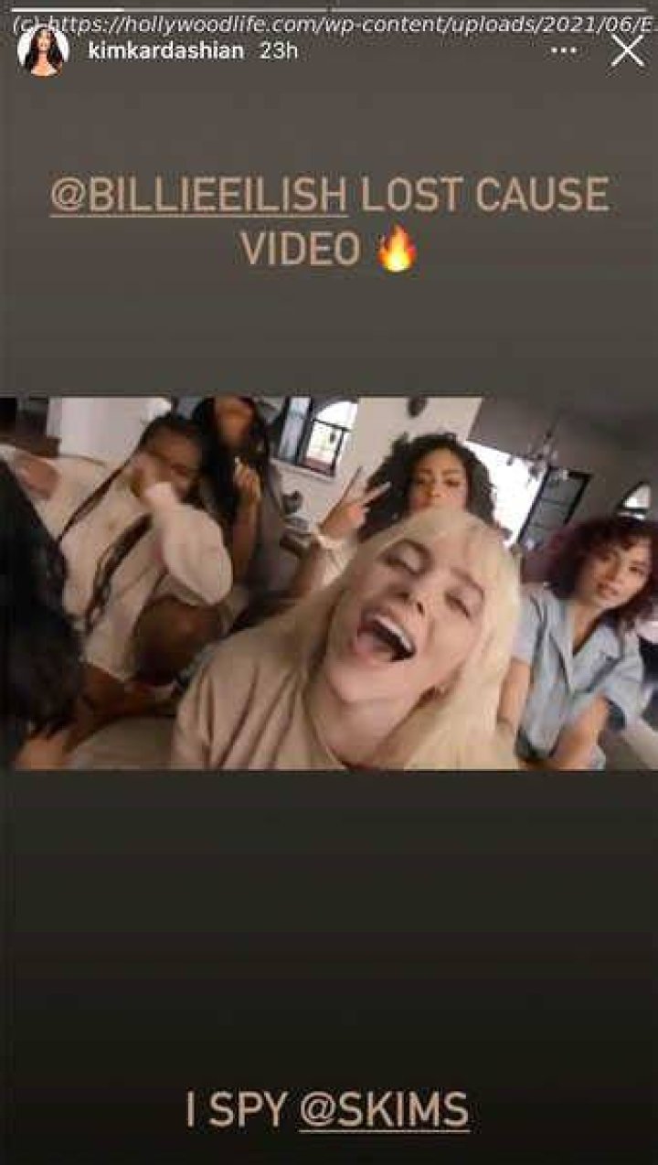 Kim Kardashian & Billie Eilish Bond After Singer Wears SKIMs Lingerie In ‘Lost Cause’ Music Video