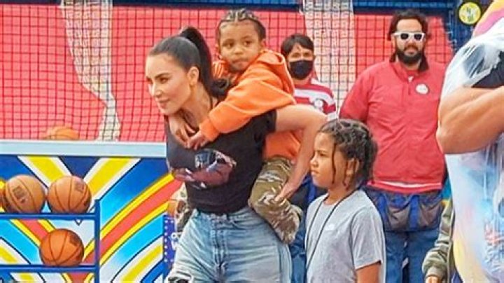 Kim Kardashian Carries Son Psalm West At Universal Studios: Photo – Hollywood Life