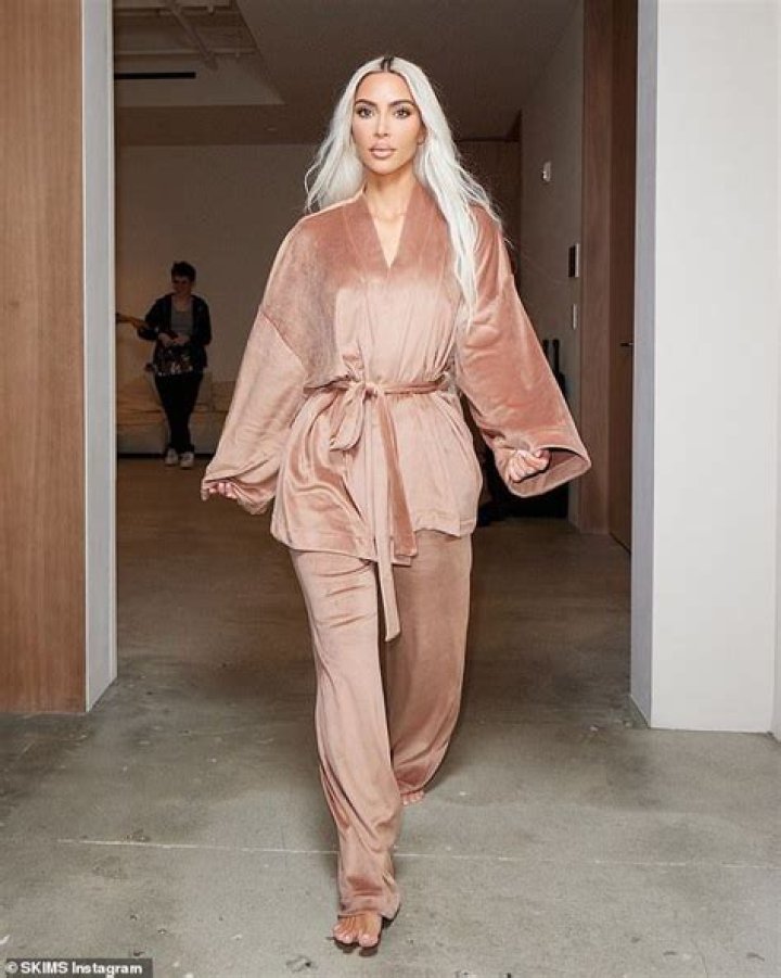 Kim Kardashian Models Sexy Cutout Nightgown From SKIMs Sleepwear Collection — Watch