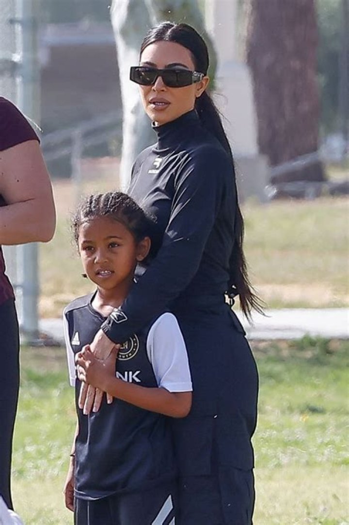 Kim Kardashian Snuggles Son Saint At His Soccer Game: Pics – Hollywood Life