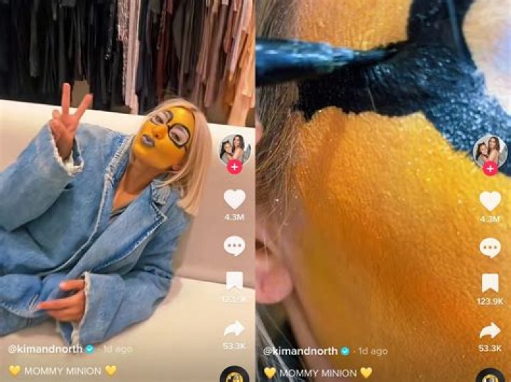 Kim Kardashian Transforms Into A ‘Mommy Minion’ With Epic Face Makeup