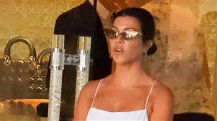 Kourtney Kardashian Rocks The Tiniest White Mini Dress On Italy Trip With Kids – Pics