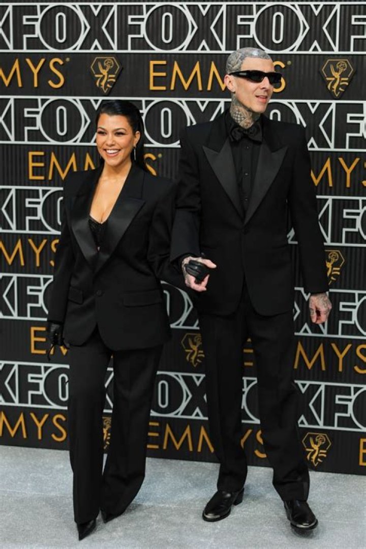 Kourtney Kardashian & Travis Barker Passionately Make Out on the Emmys Carpet: PDA Photos