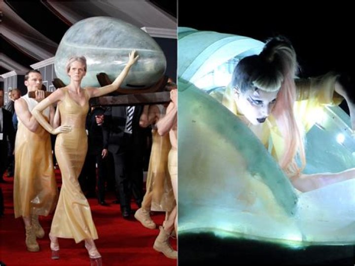 Lady Gaga Arrives In An Egg & 8 More Shocking Grammys Moments
