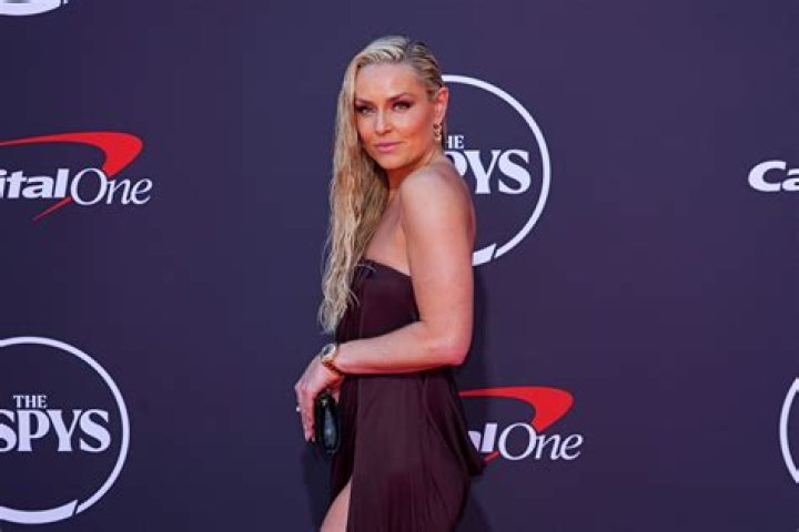 Lindsey Vonn Stuns In Sexy Black Dress With Thigh-High Slit — Photos