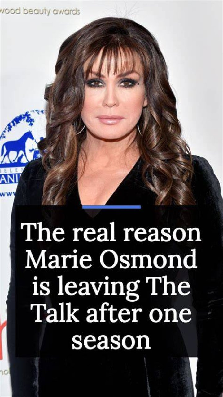Marie Osmond Is Leaving ‘The Talk’ After One Season – Hollywood Life