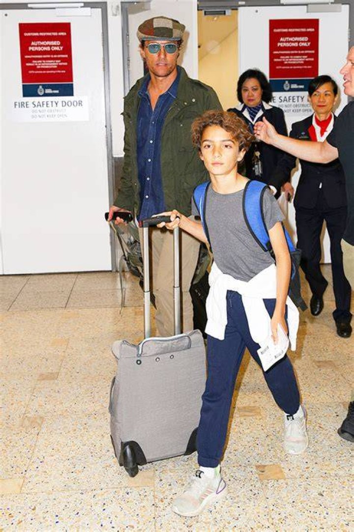 Matthew McConaughey Bonds With Son Livingston, 10, On A Hike: Photo