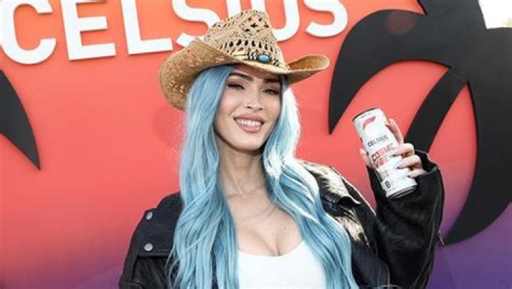 Megan Fox Shows off Blue Hair With Thigh-High Heels at Coachella Celsius Event: Photos