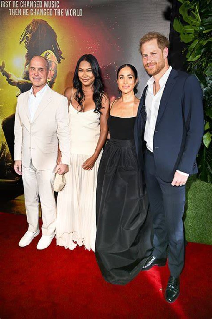 Meghan Markle Stuns in Black Ballgown at ‘Bob Marley: One Love’ Premiere With Prince Harry