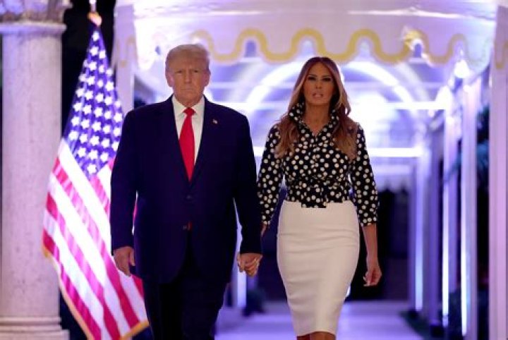 Melania Trump, 48, Bares Toned Arms In $2.3K Polka Dot Dress With Donald After Report Of Public Spat