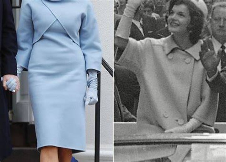 Melania Trump V. Jackie Kennedy’s Inauguration Day Outfit — Baby Blue Showdown – Hollywood Life