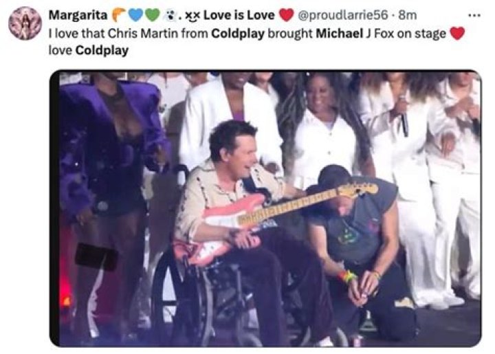 Michael J. Fox Makes Surprise Appearance During Coldplay’s Glastonbury Set: Watch