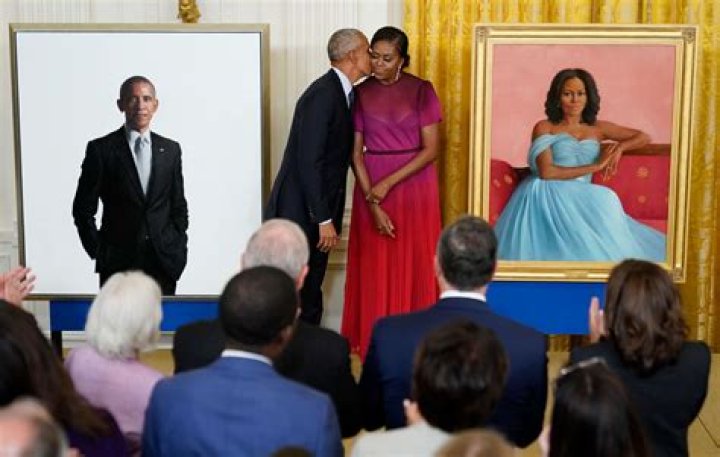 Michelle Obama Shows Off Toned Arms in Sleeveless Dress At National Portrait Gallery Event