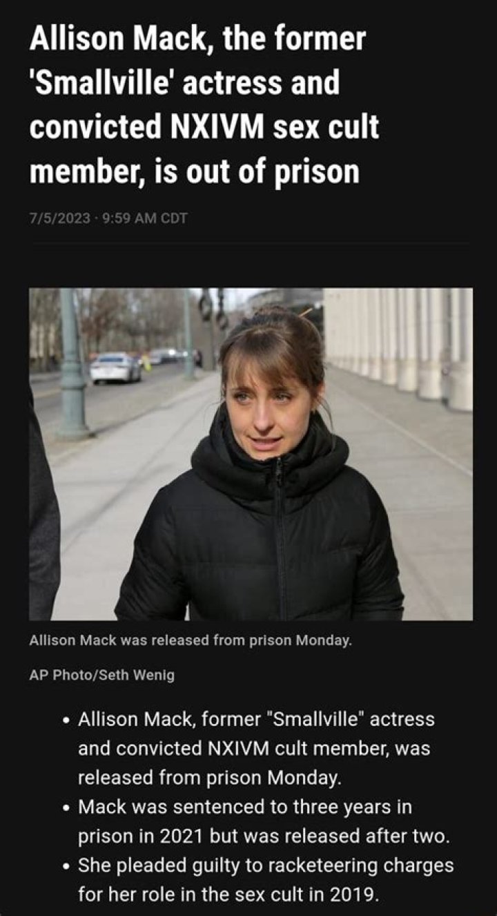 NXIVM Sex Cult: ‘Smallville’s’ Allison Mack No Longer Under Leader’s Spell After Guilty Plea — She Wept